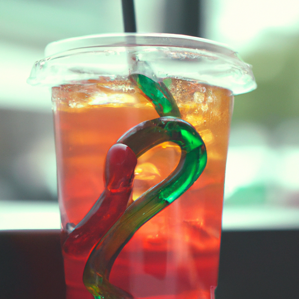 Experience the Sweet and Sour with Starbucks Sour Gummy Worm Refresher!