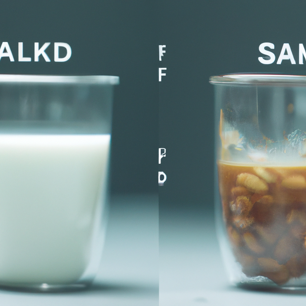 Starbucks Nonfat Milk vs. Almond Milk: Comparing the Taste, Texture, and Nutritional Aspects of Starbucks Nonfat Milk and Almond Milk.